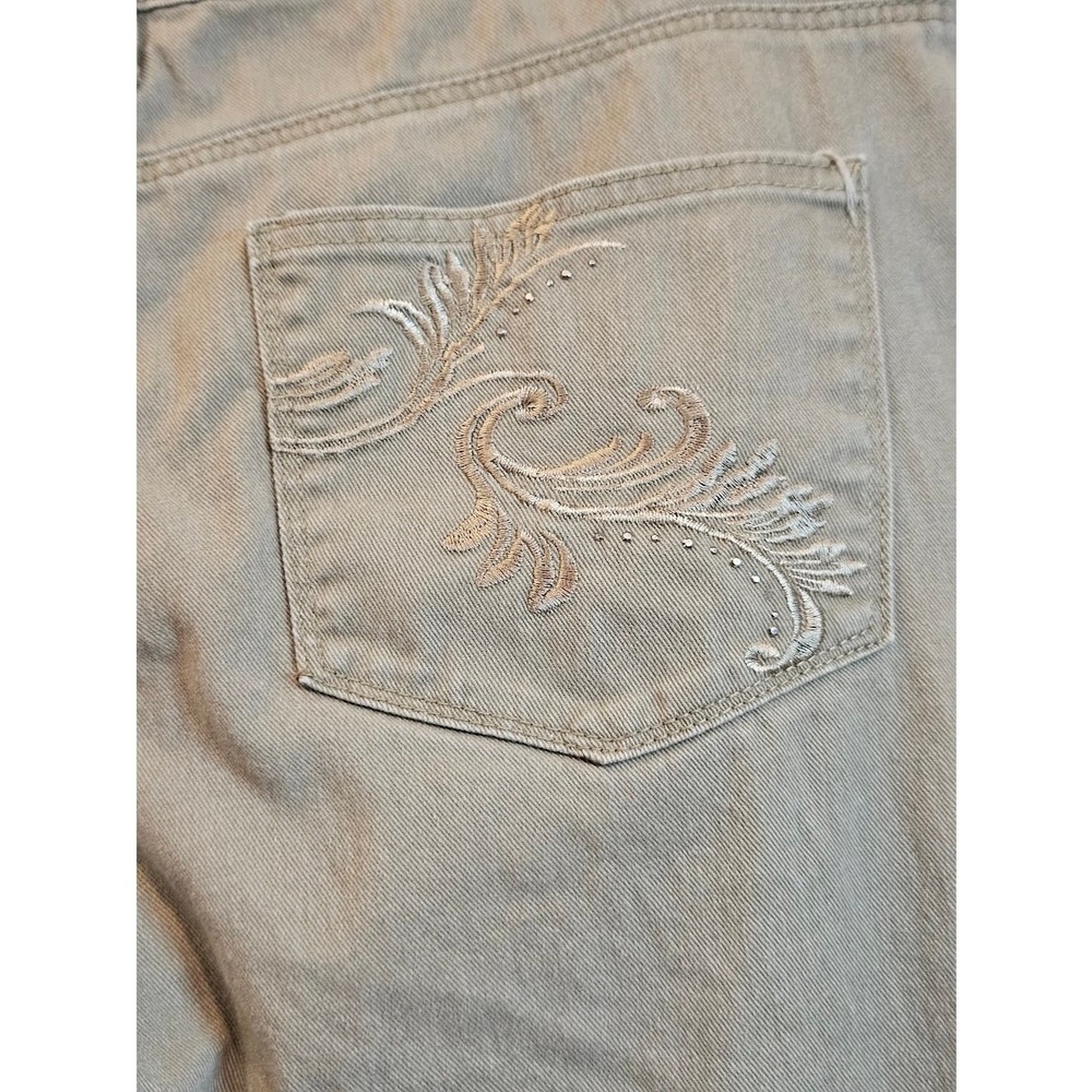 Lee Classic Fit 90s Tan Etched Deco Pocket - Size 12 - Picture 5 of 7